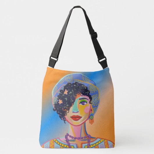 Beauful Kwanzaa Woman Crossbody Tas (Voorkant)