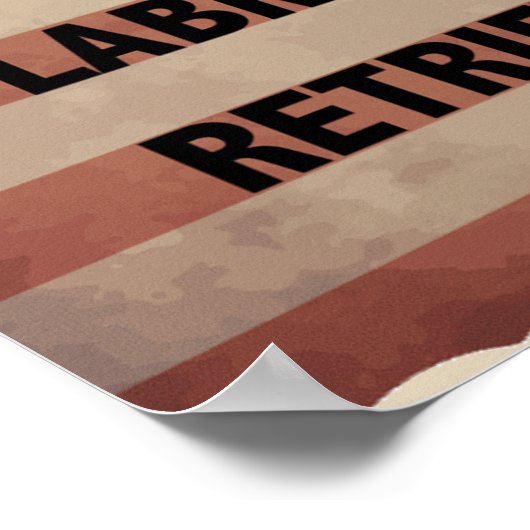 Beauful Labrador Retriever American Flag Poster (Hoek)