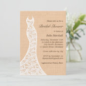 Beauful Lace Bridal Shower-uitnodiging Kaart (Staand voorkant)