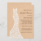 Beauful Lace Bridal Shower-uitnodiging Kaart (Voorkant / Achterkant)