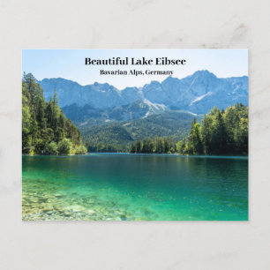 Beauful Lake Eibsee Bavarian Alps Duitsland Briefkaart