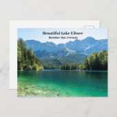 Beauful Lake Eibsee Bavarian Alps Duitsland Briefkaart (Voorkant / Achterkant)