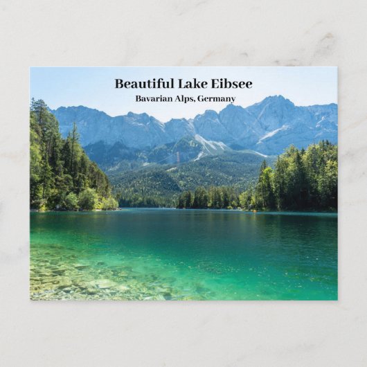 Beauful Lake Eibsee Bavarian Alps Duitsland Briefkaart (Voorkant)