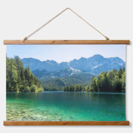 Beauful Lake Eibsee Bavarian Alps Duitsland Hangend Wandkleed