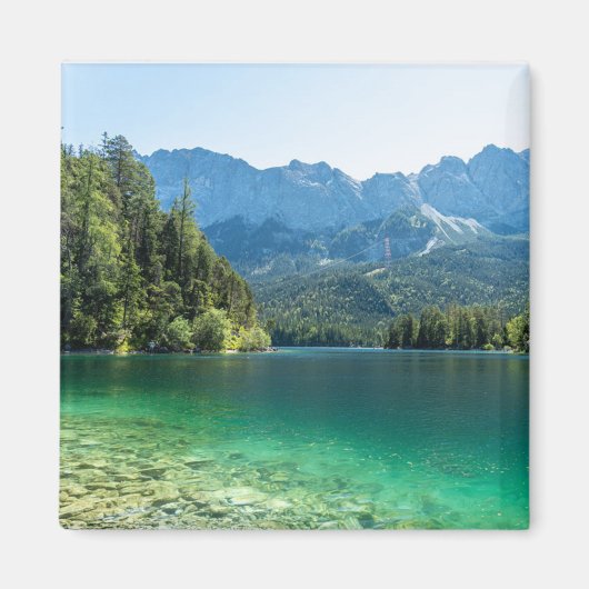 Beauful Lake Eibsee Bavarian Alps Duitsland Magneet (Voorkant)