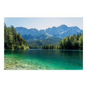 Beauful Lake Eibsee Bavarian Alps Duitsland Perfect Poster
