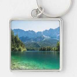 Beauful Lake Eibsee Bavarian Alps Duitsland Sleutelhanger
