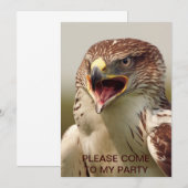 Beauful Lanner Falcon-uitnodiging Kaart (Voorkant / Achterkant)