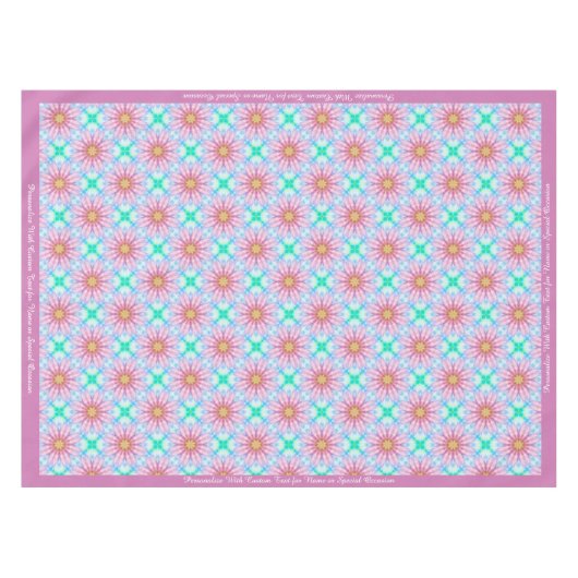 Beauful Lavender Flowers Floral Fractal Design Tafelkleed (Voorkant (Horizontaal))