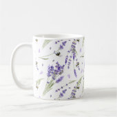 Beauful Lavender Honey Bees Floral Koffiemok (Links)