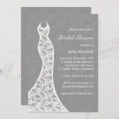 Beauful Linen Bridal Shower-uitnodiging Kaart (Voorkant / Achterkant)