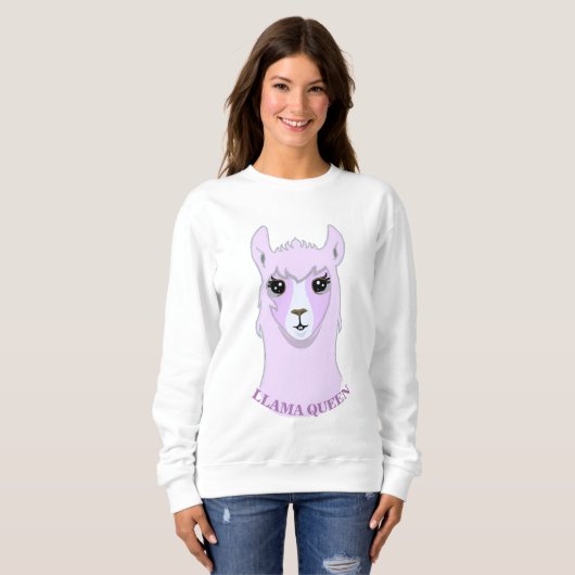 Beauful Llama Queen Trui (Voorkant volledig)