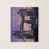 Beauful London England Tower Bridge bij nacht Legpuzzel (Verticaal)