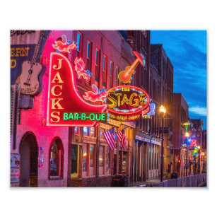 Beauful Lower Downtown Nashville Tennessee Foto Afdruk