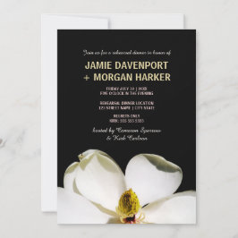 Beauful Magnolia Rehearsal Dinner Invite Kaart