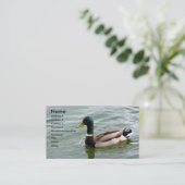 Beauful Mallard Duck Visitekaartje (Staand voorkant)