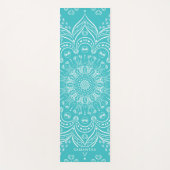 Beauful Mandala Persoonlijk Blauwgroen Blue Boho Yogamat (Voorkant)