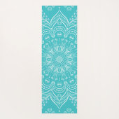 Beauful Mandala Persoonlijk Blauwgroen Blue Boho Yogamat (Achterkant)