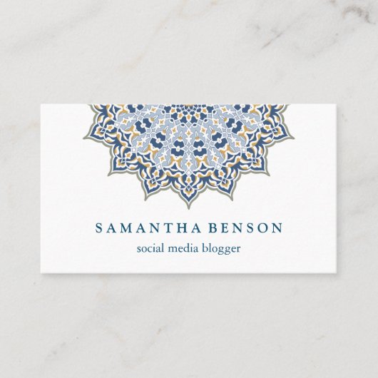 Beauful Mandala Social Media Blogger Visitekaartje (Voorkant)