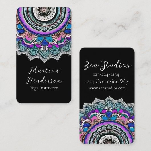 Beauful Mandala Yoga Visitekaartje (Voorkant / Achterkant)