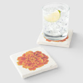 Beauful Marigold Stone Onderzetter (Zijkant)