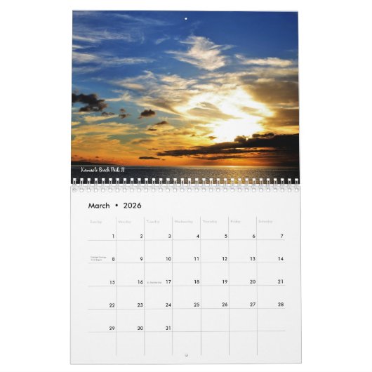 Beauful Maui Calendar Kalender (Mar 2026)