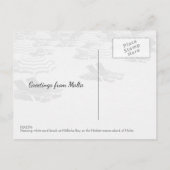 Beauful Mellieha Bay Sand Beach Scene Malta Briefkaart (Achterkant)