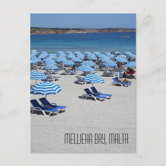 Beauful Mellieha Bay Sand Beach Scene Malta Briefkaart (Voorkant)