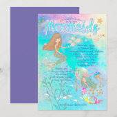 Beauful Mermaid Birthday Uitnodiging (Voorkant / Achterkant)