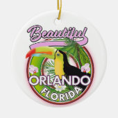 Beauful Miami Orlando-reisreisreis logo Keramisch Ornament (Voorkant)