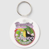 Beauful Miami Orlando-reisreisreis logo Sleutelhanger (Achterkant)