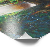 Beauful Michigan River Painting Foto Afdruk (Hoek)