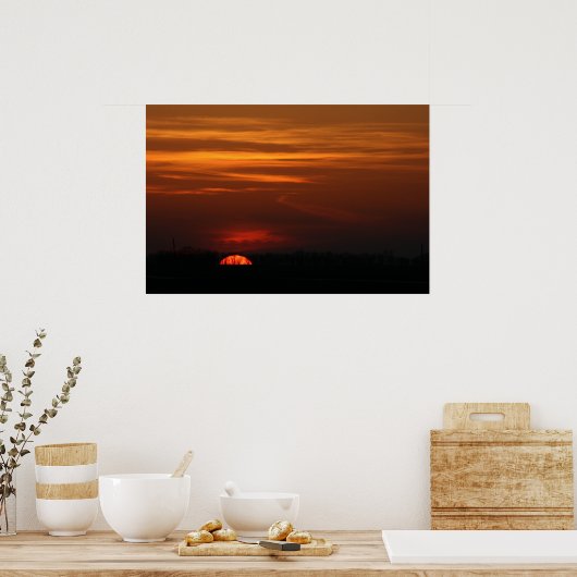 Beauful Midwestern Sunset Poster (Keuken)