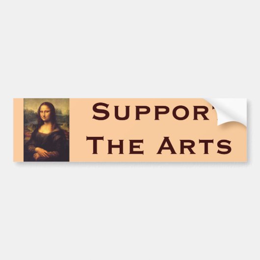 Beauful Mona Lisa Bumpersticker (Voorkant)