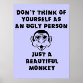 Beauful Monkey Funny Poster Humor (Voorkant)