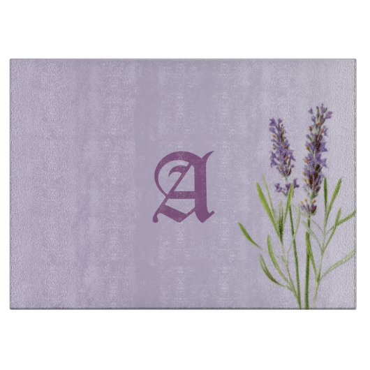 Beauful Monogram Lavender Snijplank (Voorkant)