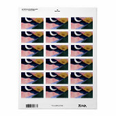 Beauful Mountain River Moon Sunset Design Etiket (Full Sheet)