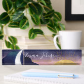 Beauful Mountain River Moon Sunset Design Naambordje