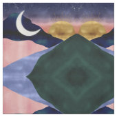 Beauful Mountain River Moon Sunset Design Stof (Swatch)