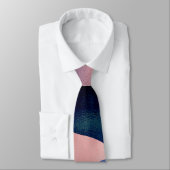 Beauful Mountain River Moon Sunset Design Stropdas (Gebonden)