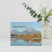 Beauful Mountains Autumn Birthday Briefkaart (Staand voorkant)