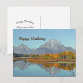 Beauful Mountains Autumn Birthday Briefkaart (Voorkant / Achterkant)