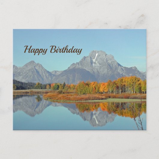 Beauful Mountains Autumn Birthday Briefkaart (Voorkant)
