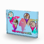 Beauful Multicolor Wereldkaart Photo Collage Fotoblokken (Rechts)