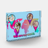 Beauful Multicolor Wereldkaart Photo Collage Fotoblokken (Links)