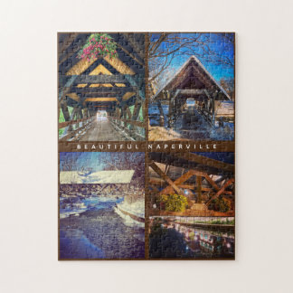 Beauful Naperville - Seizoensgebonden gedekte brug Legpuzzel