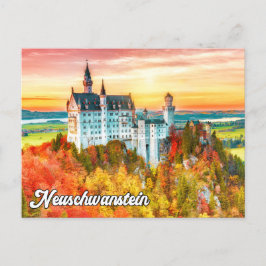 Beauful Neuschwanstein Castle, Duitsland Briefkaart