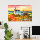 Beauful Neuschwanstein Castle, Duitsland Poster (Thuiskantoor)