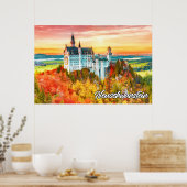 Beauful Neuschwanstein Castle, Duitsland Poster (Keuken)