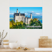 Beauful Neuschwanstein Castle, Duitsland Poster (Keuken)